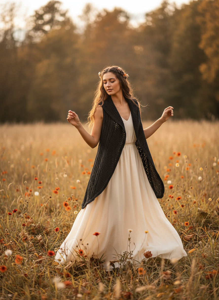 Black Sun Vest Natural Setting