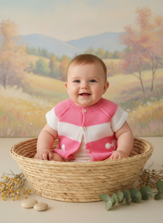 Cotton Candy - Baby in wider basket