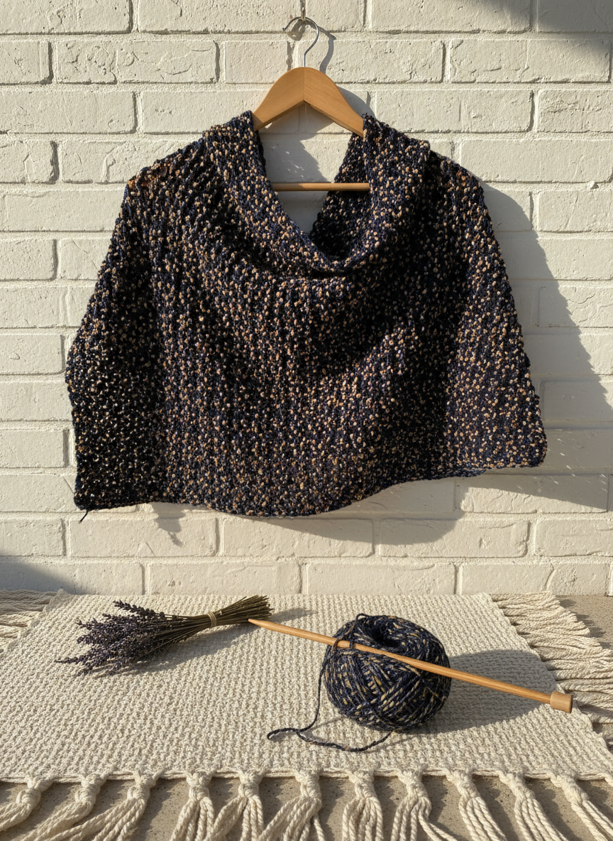 Midnight Pebbles Shawl Banner